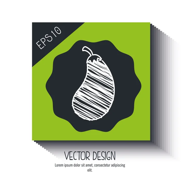 Design de comida vegetariana — Vetor de Stock