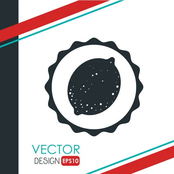 Design de frutas frescas — Vetor de Stock