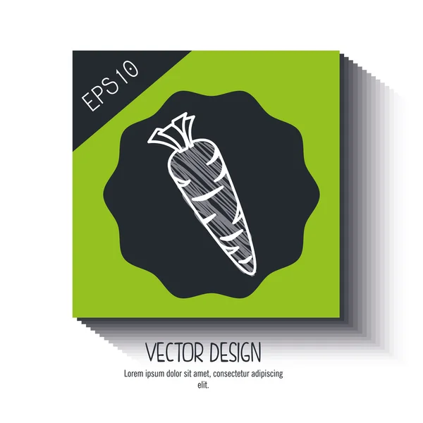 Design de comida vegetariana — Vetor de Stock