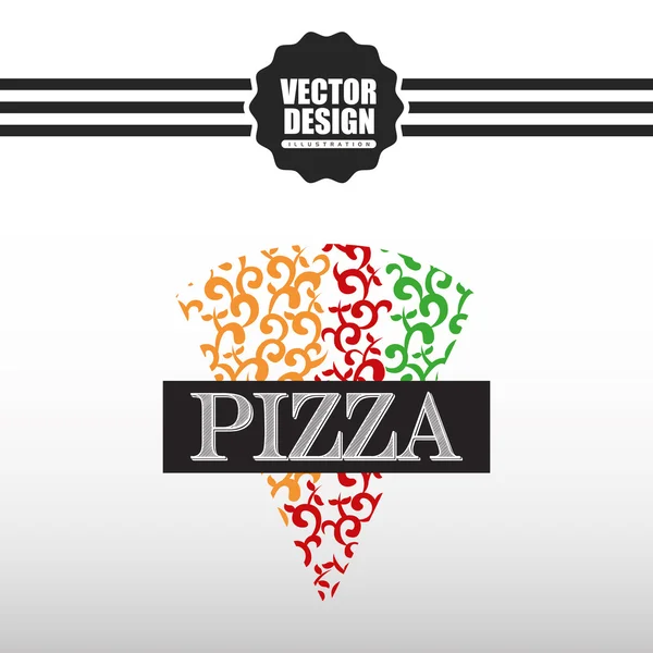 Delicioso diseño de pizza — Vector de stock