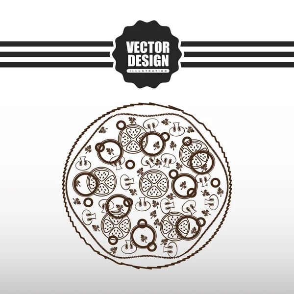 Delicious pizza design — Stock Vector