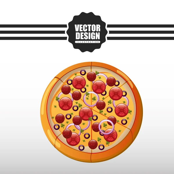 Delicious pizza design — Stock Vector