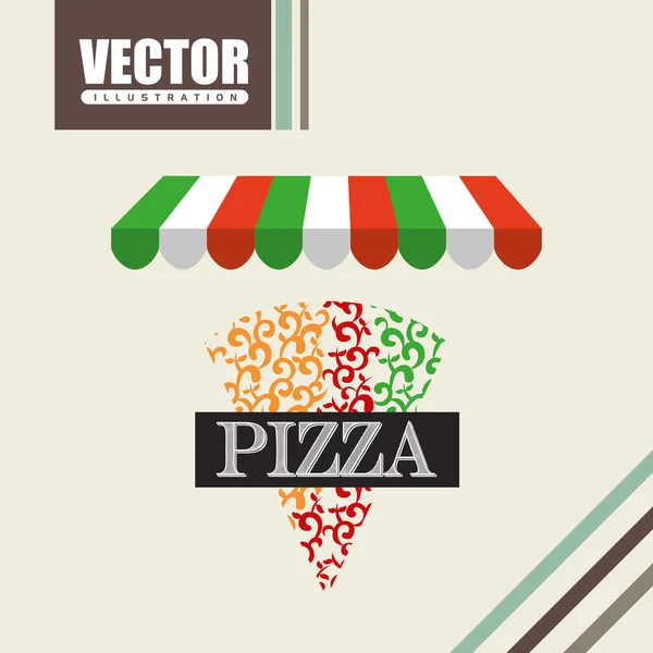 Delizioso design della pizza — Vettoriale Stock