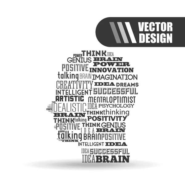 Pensar concepto de diseño — Vector de stock