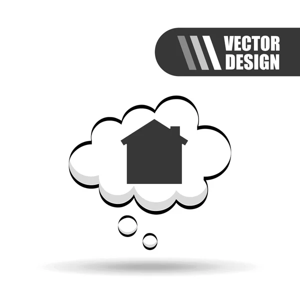 Pensar concepto de diseño — Vector de stock