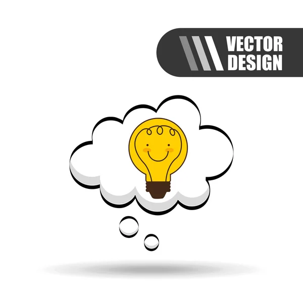 Pensar concepto de diseño — Vector de stock