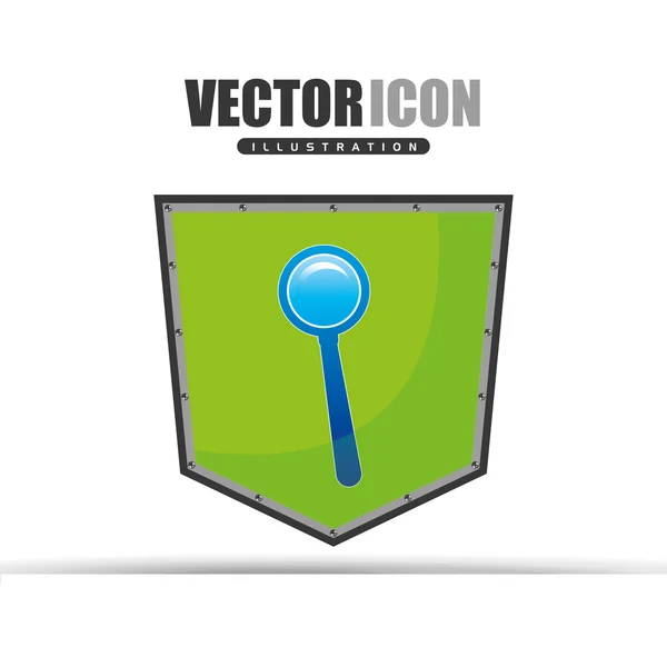 Tarcza ikona designu — Wektor stockowy