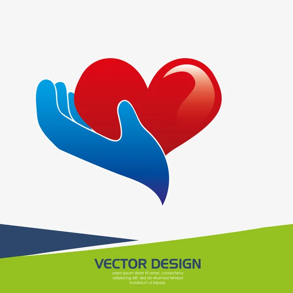 Providings kezében design — Stock Vector