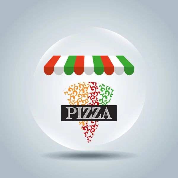 Νόστιμη πίτσα σχεδιασμού — Διανυσματικό Αρχείο