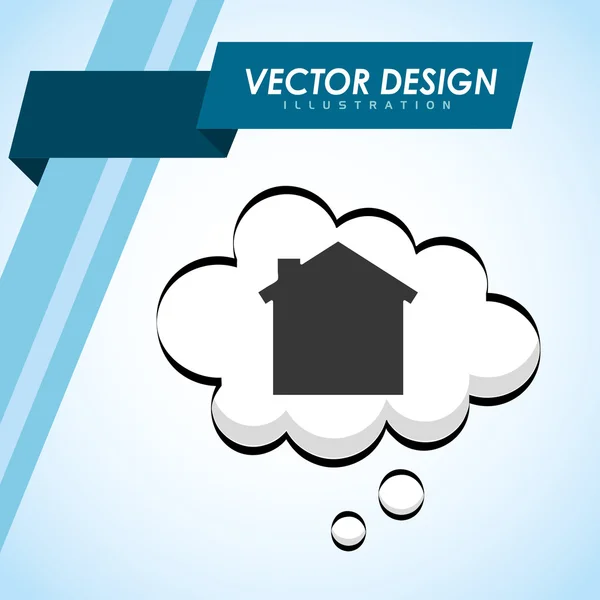 Pensar design conceito — Vetor de Stock