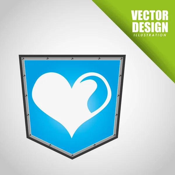 Tarcza ikona designu — Wektor stockowy