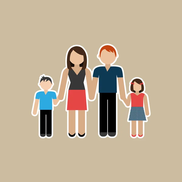 成员的家庭设计 — 图库矢量图片