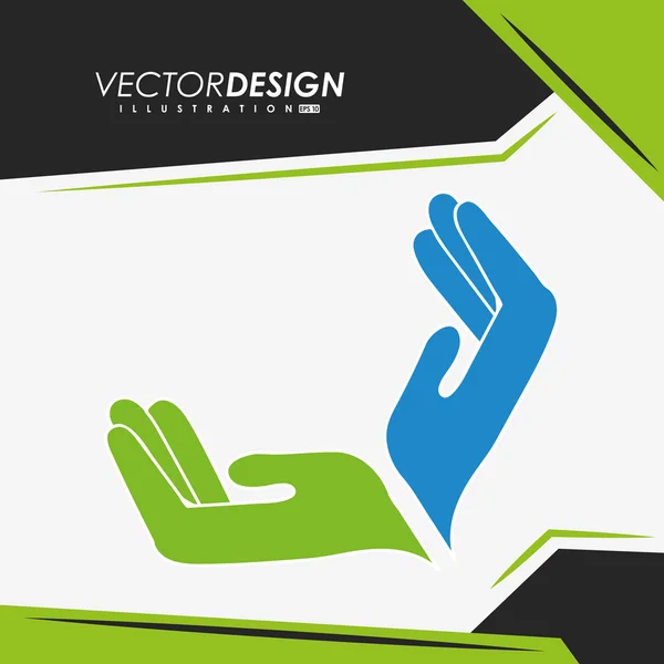Opatřeními ruce designu — Stockový vektor