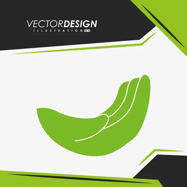 Proporciona diseño de manos — Vector de stock