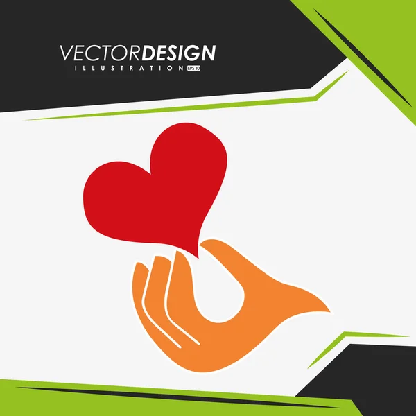 Providings kezében design — Stock Vector
