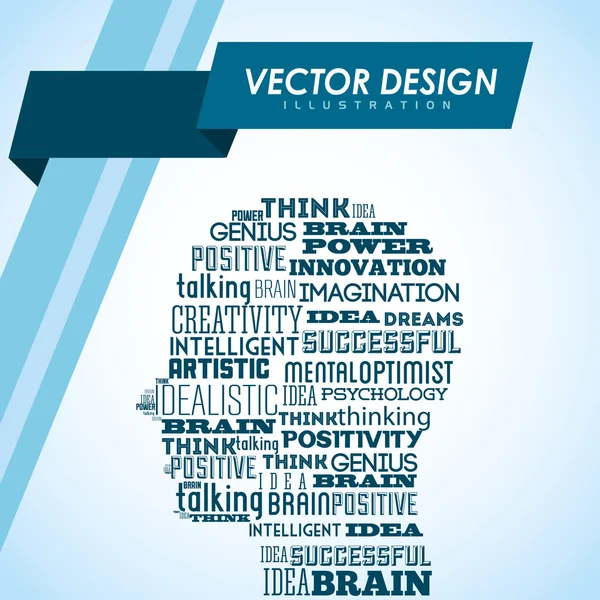 Pensar concepto de diseño — Vector de stock