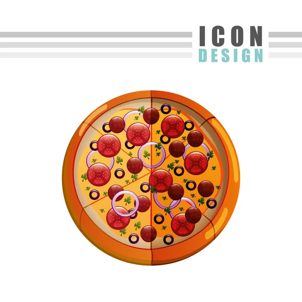 Délicieux design de pizza — Image vectorielle