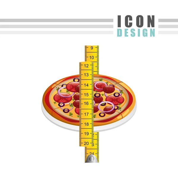 Delicioso diseño de pizza — Archivo Imágenes Vectoriales