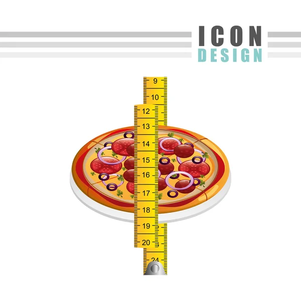 Vynikající pizza design — Stockový vektor