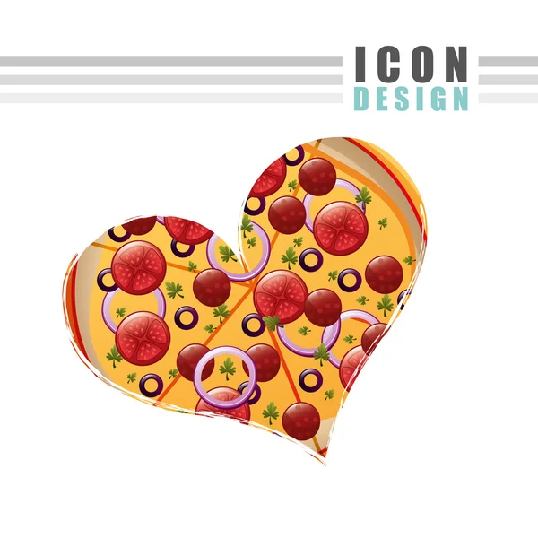 Vynikající pizza design — Stockový vektor