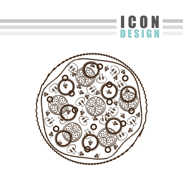 Delizioso design della pizza — Vettoriale Stock