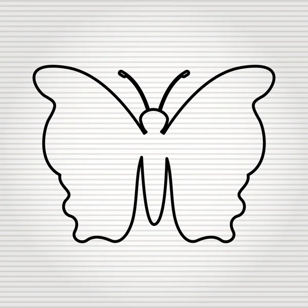 Schmetterling isoliertes Design — Stockvektor