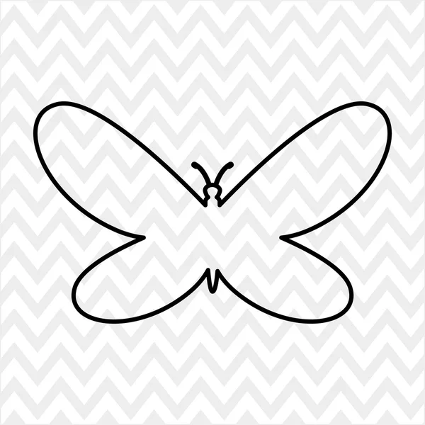 Mariposa diseño aislado — Vector de stock