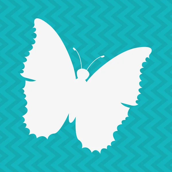 Mariposa diseño aislado — Archivo Imágenes Vectoriales