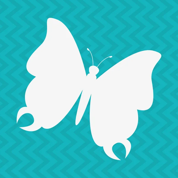 Mariposa diseño aislado — Archivo Imágenes Vectoriales