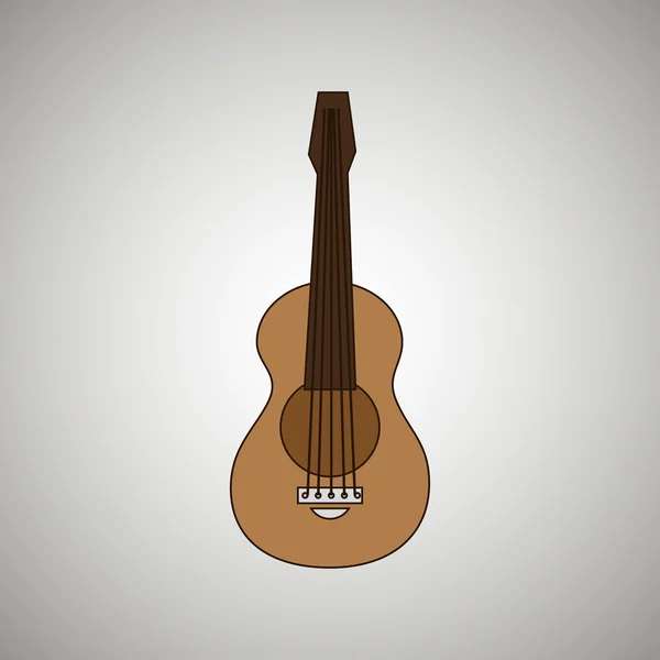 Chitară design izolat — Vector de stoc