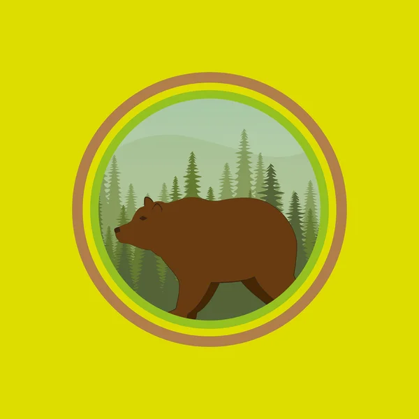 Wildbär-Design — Stockvektor