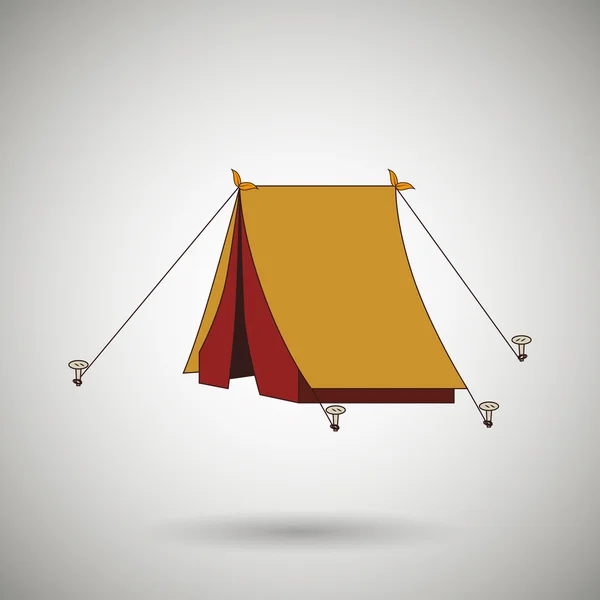Diseño de equipos de camping — Vector de stock