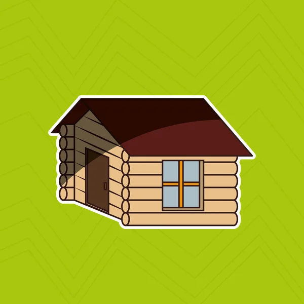 Design cabina di legno — Vettoriale Stock