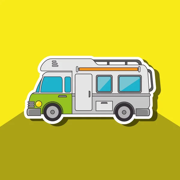 Camping vehicle design — Stock Vector