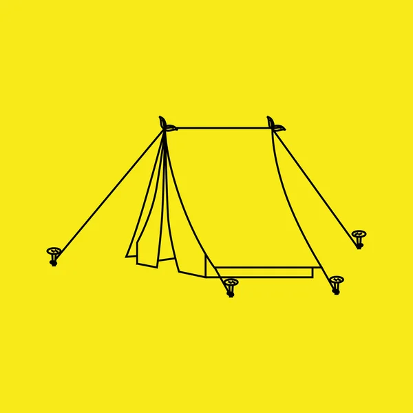 Diseño de equipos de camping — Vector de stock