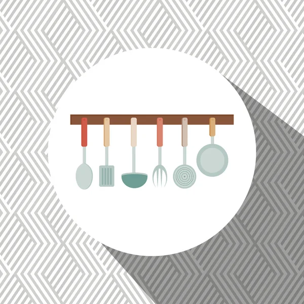 Cocina utencils diseño — Vector de stock