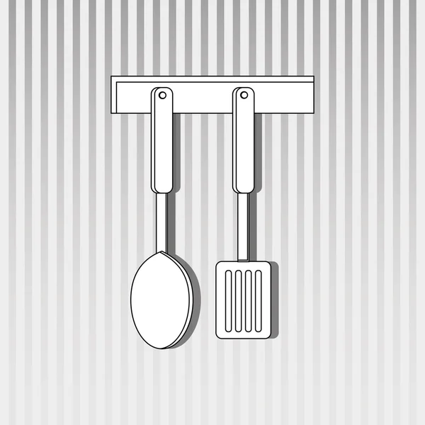 Кухонные принадлежности дизайн — стоковый вектор