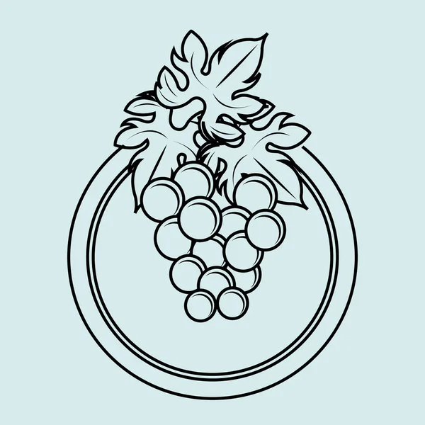 Виноград icon дизайн — стоковий вектор