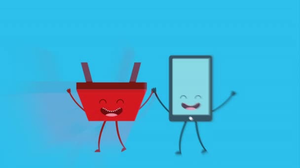 Diseño de herramientas de oficina animadas, Animación de vídeo — Vídeo de stock