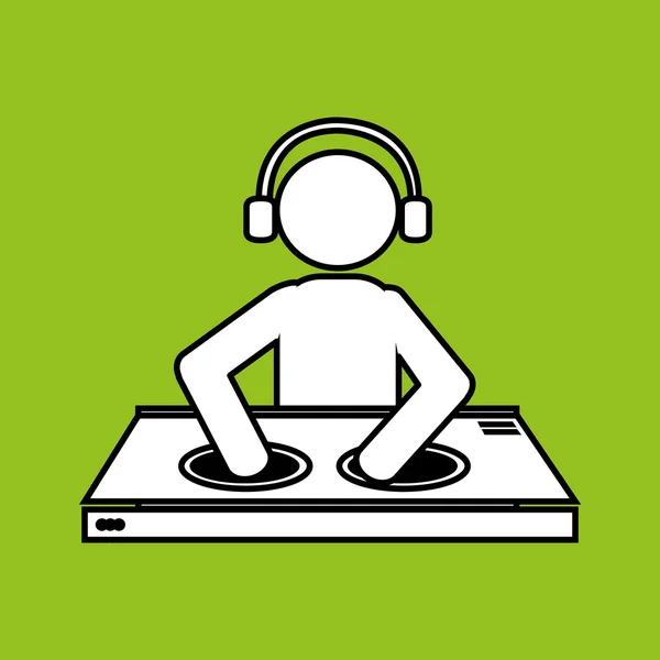 DJ εικονίδιο σχεδιασμός — Διανυσματικό Αρχείο