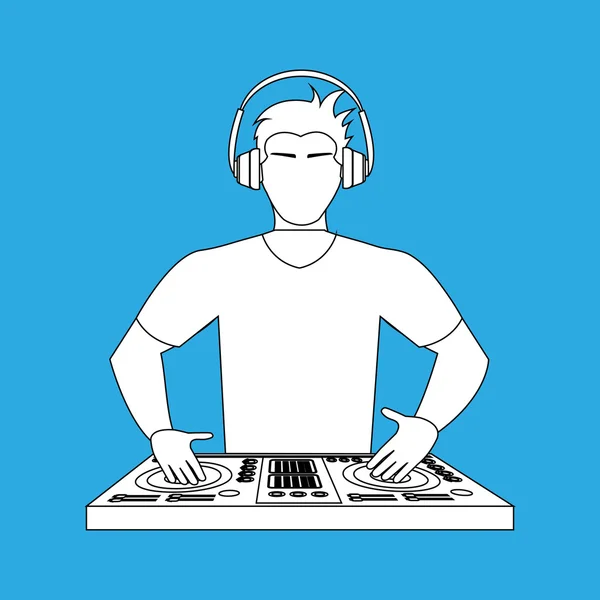 DJ pictogram ontwerp — Stockvector