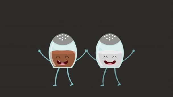 Diseño de iconos de alimentos animados, Vídeo Animación — Vídeos de Stock