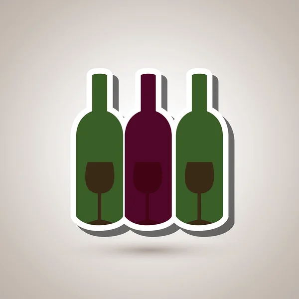 Diseño del icono del vino — Vector de stock