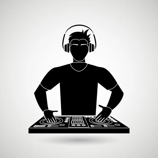 DJ pictogram ontwerp — Stockvector