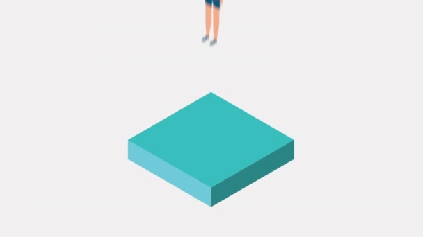 Diseño de comunicación de personas, Animación de vídeo — Vídeo de stock