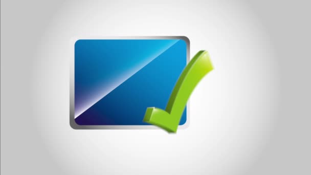 Genehmigtes Icon-Design, Videoanimation — Stockvideo