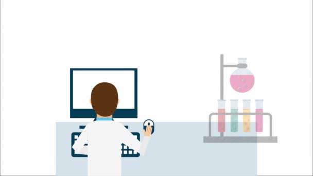 Дизайн концепции химии, Video Animation — стоковое видео