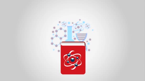 Design de conceito de química, Animação de vídeo — Vídeo de Stock