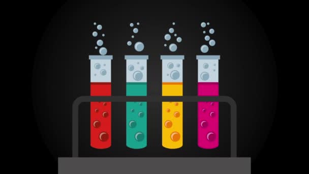 Дизайн концепции химии, Video Animation — стоковое видео