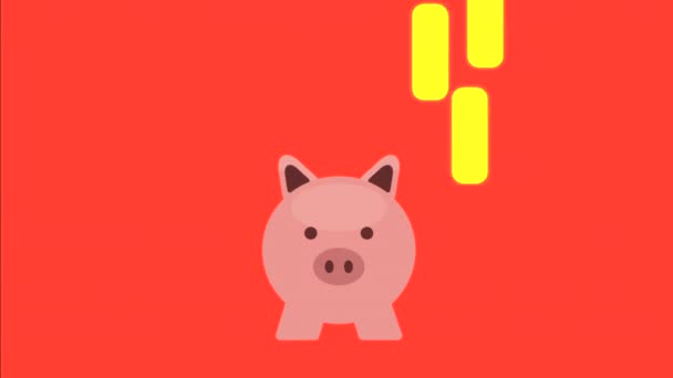 Diseño de iconos de dinero, Animación de vídeo — Vídeo de stock